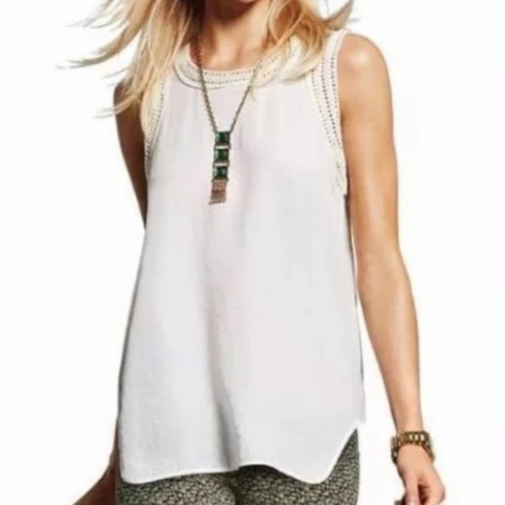 Cabi Marisa Crochet Sleeveless Tank Top
